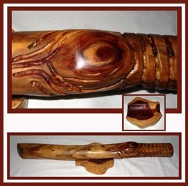 This piece was hand carved for use a gavel. Not your everyday gavel although very nice and quite unusual. 