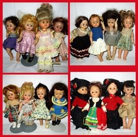 Lots and Lots of Small Dolls including Vintage Ginny, Vogue, Alex, Nancy Ann Storybook Dolls and more  