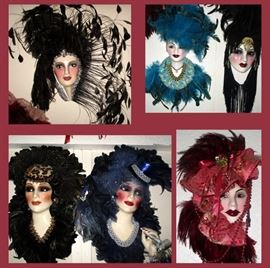 Small Sample of the HUGE Collection of Unique Creations Lady Faces and Masks 