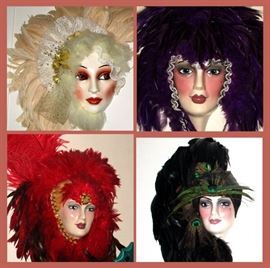 Small Sample of the HUGE Collection of Unique Creations Lady Faces and Masks 