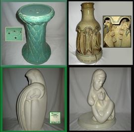 McCoy Pedestal, Funky Vase with Funny Characters, Haeger and More 