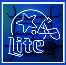 Neon Miller Lite Dallas Cowboys Sign 