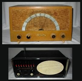 Vintage Silvertone Radio working and Bearcat 3 Electra Scanner 