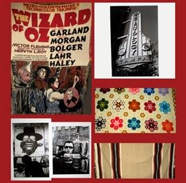 Wizard of Oz Throw, Funky Prints, Lovely Vintage Crocheted Blanket and South Western Blanket 