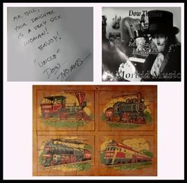 Uncle Dow Thomas Signed CD Photo and Vintage Wooden Puzzle One pc short