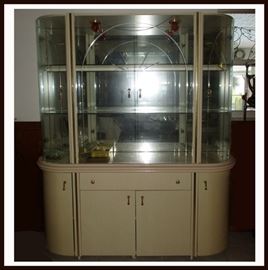 Lovely Lighted Display China Cabinet that has a Matching Sideboard, there is also another Cabinet like this one in Black 