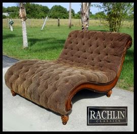 Rachlin Classics Plush Lounge Chair in Leopard Print 