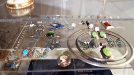 Sterling Jewelry inc. enamel pieces, mexican butterflies, Swedish Bird, Mexican Watch band and more