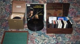 Vintage records and 8 track