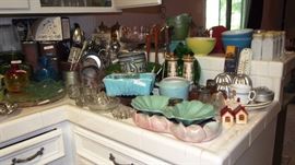 Vintage Pottery and glass