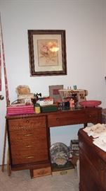 Vintage Sewing Machine plus TONS of extras and boxes and misc.