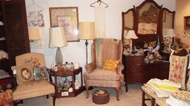 Pretty Vintage Vanity, Armchairs, Swan Collection