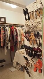 nice women's clothing, shoes, belts and purses
