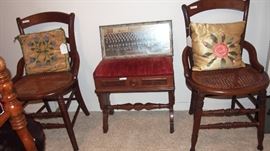 Vintage Chairs and Bench