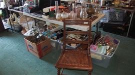 Old Chairs and oil lamps