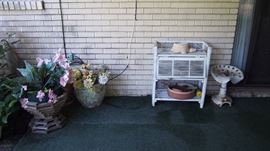 One of two great old tractor garden seats