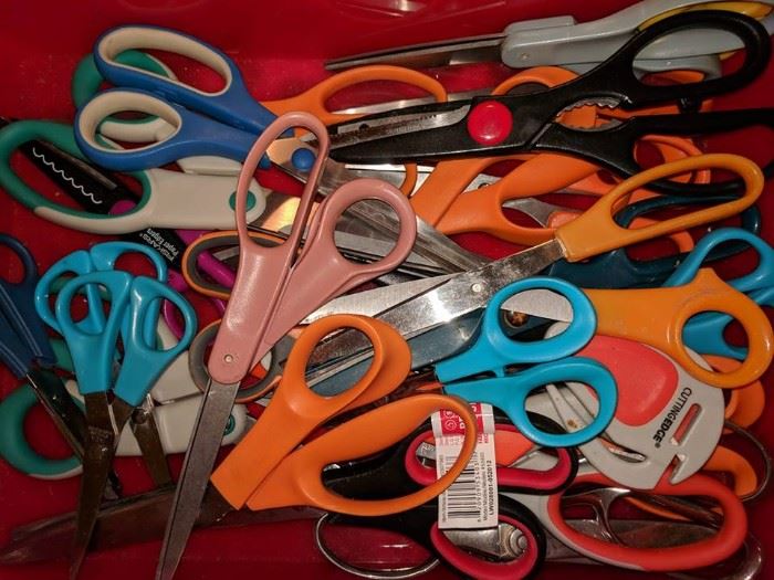 Just a drop in the bucket of the scissors at this sale!