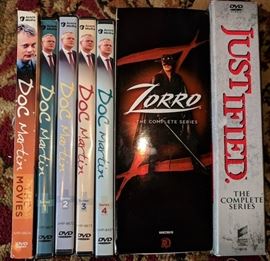 DVD series, Doc Martin, Zorro, Justified 