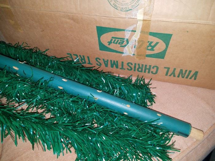 Vintage R. O. Kent green vinyl Christmas Tree