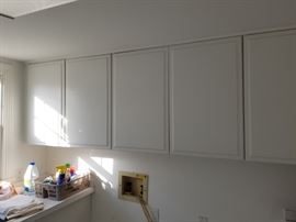 Laundry room cabinets - perfect for man cave or she-shed