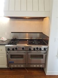 6-burner Viking range with griddle, conventional & convection oven