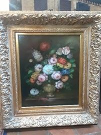 Large floral decorative painting reduced 50%