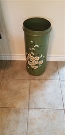 Hand painted umbrella stand, metal
