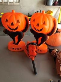 Vintage Halloween Blow Mold Decorations