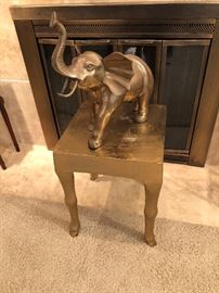 Brass Elephant On Stand