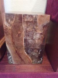 Beautiful wood and resin side table....beautiful...SOLD