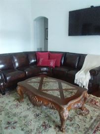 Sectional sofa , Rug shown is not for sale.