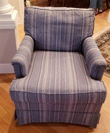 Sherrill blue stripe club chair