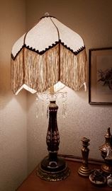ruby red cut to clear lamp