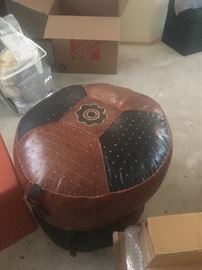 Leather ottomans