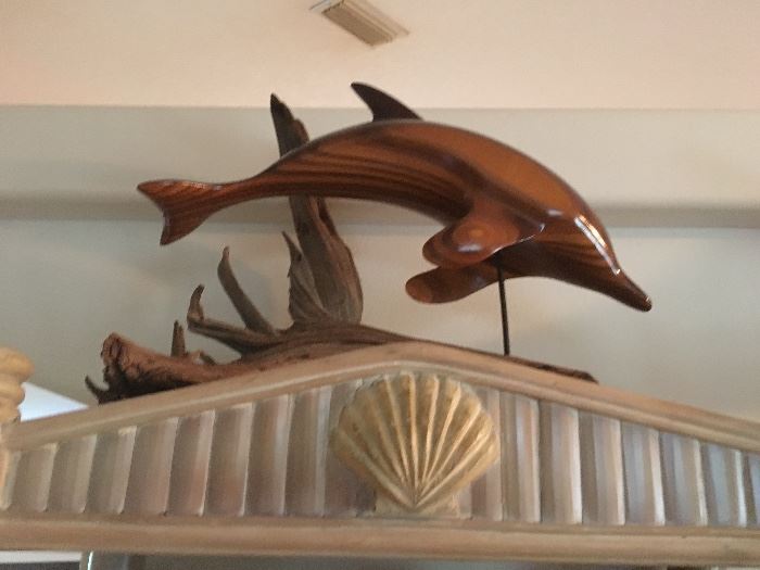 Hand carved dolphin