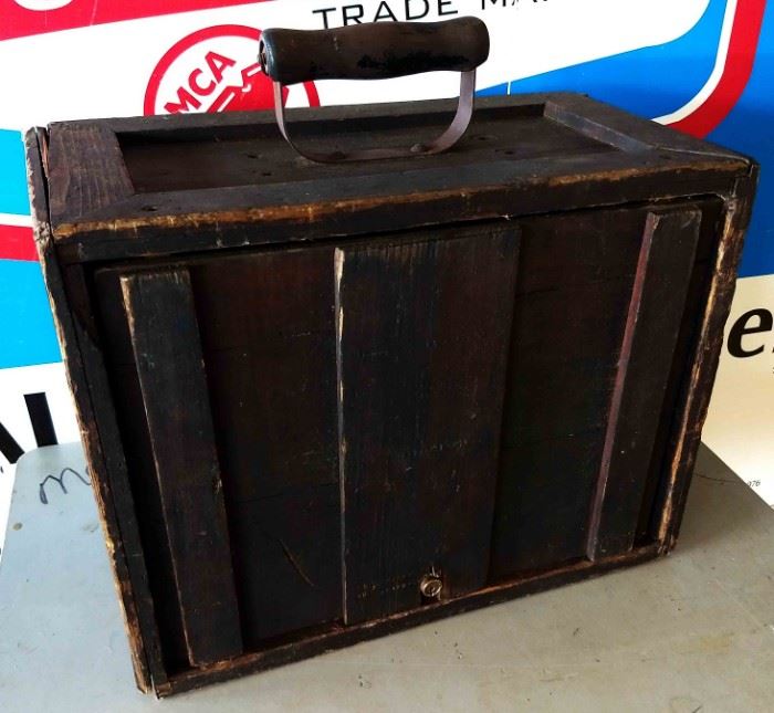 Antique Handled Wood Box