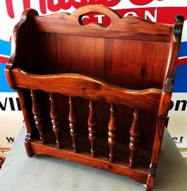 Mid-Century Wood Magazine Rack