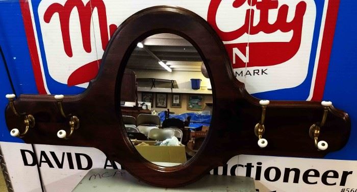 Mirrored Coat Rack