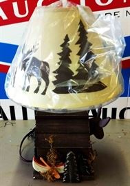 Cabin-style Table Lamp, NOS