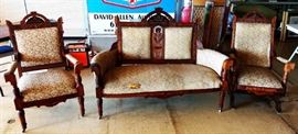 Antique 3-piece East Lake Parlor Set