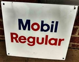 Vintage Mobil Regular Porcelain Sign