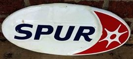 Vintage Spur Porcelain Sign