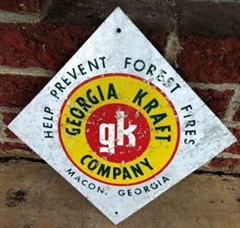 Vintage Georgia Kraft Metal Sign