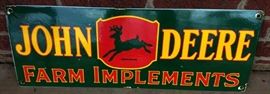 Vintage John Deere Porcelain Sign