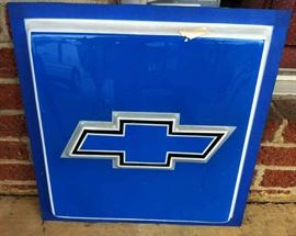 Vintage Chevrolet Plastic Sign