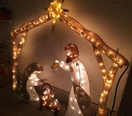 Large Lighted Outside Nativity Scene