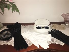 VINTAGE HATS AND OPERA GLOVES