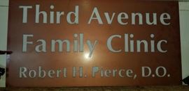 Actual sign from Dr. Pierce's Medical Clinic. Family has decided this sign is not for sale.