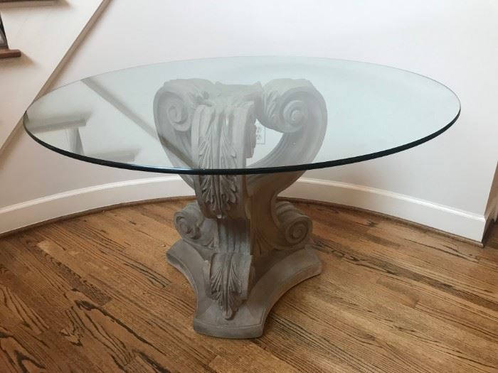 42" Glass Top Entrance Table