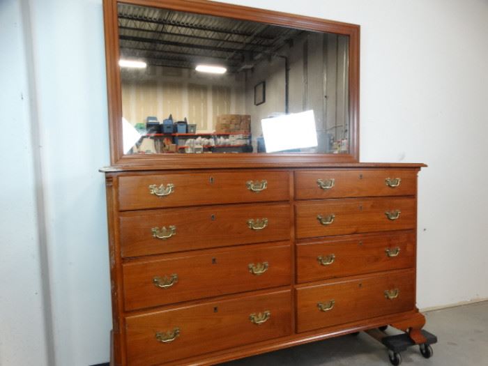 Early American Style Dresser with Mirror by Suters
